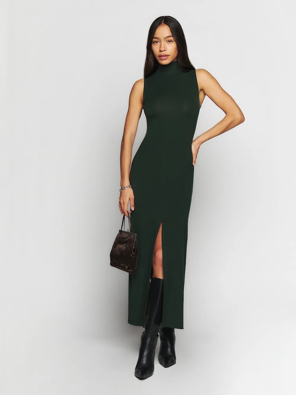 Reformation Axton Knit Dress In Black Size XS